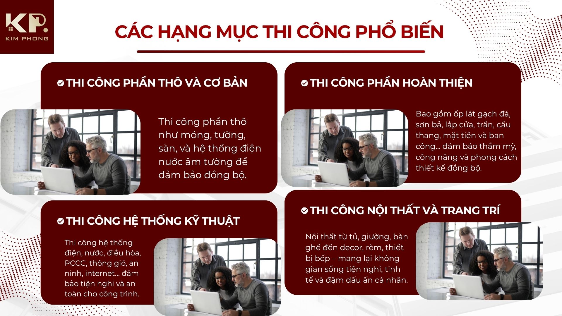 Các Hạng Mục Thi Công Phổ Biến